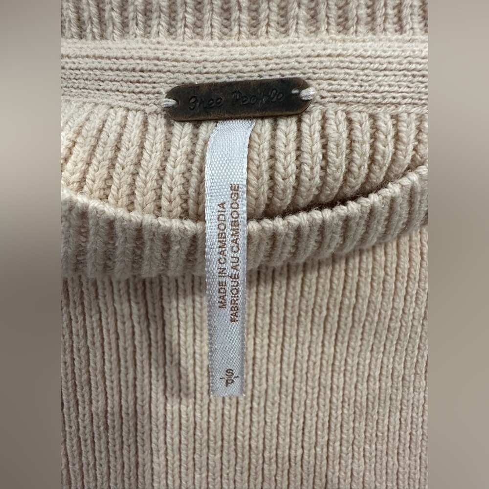 Free People Easy Street Tunic Cream Sweater - Picture 5 of 10